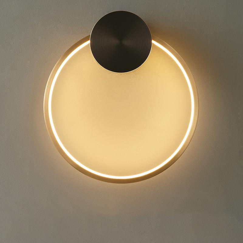 Ring Shaped LED Wall Light - Dia 15cm x H 16cm Brass, Hardwired Wall Sconce, detail 33