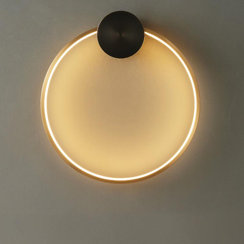 Ring Shaped LED Wall Light - Dia 15cm x H 16cm Brass, Hardwired Wall Sconce, detail 35
