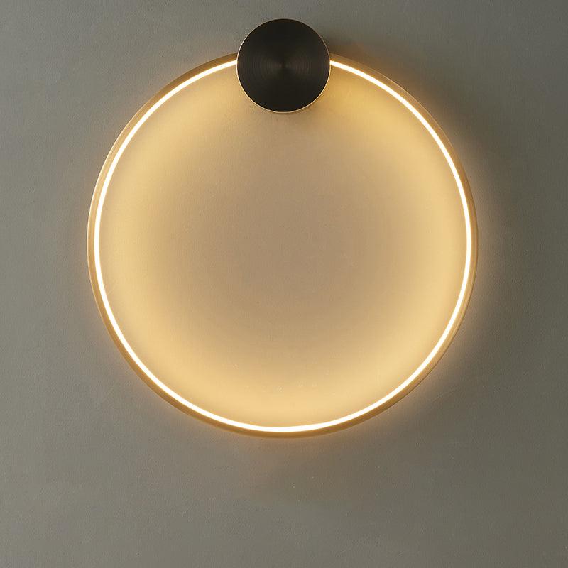 Ring Shaped LED Wall Light - Dia 15cm x H 16cm Brass, Hardwired Wall Sconce, detail 37