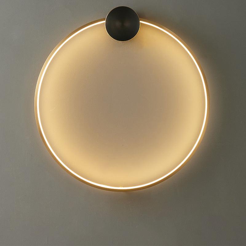Ring Shaped LED Wall Light - Dia 15cm x H 16cm Brass, Hardwired Wall Sconce, detail 39