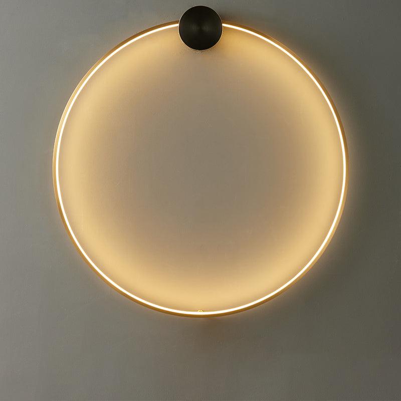 Ring Shaped LED Wall Light - Dia 15cm x H 16cm Brass, Hardwired Wall Sconce, detail 41
