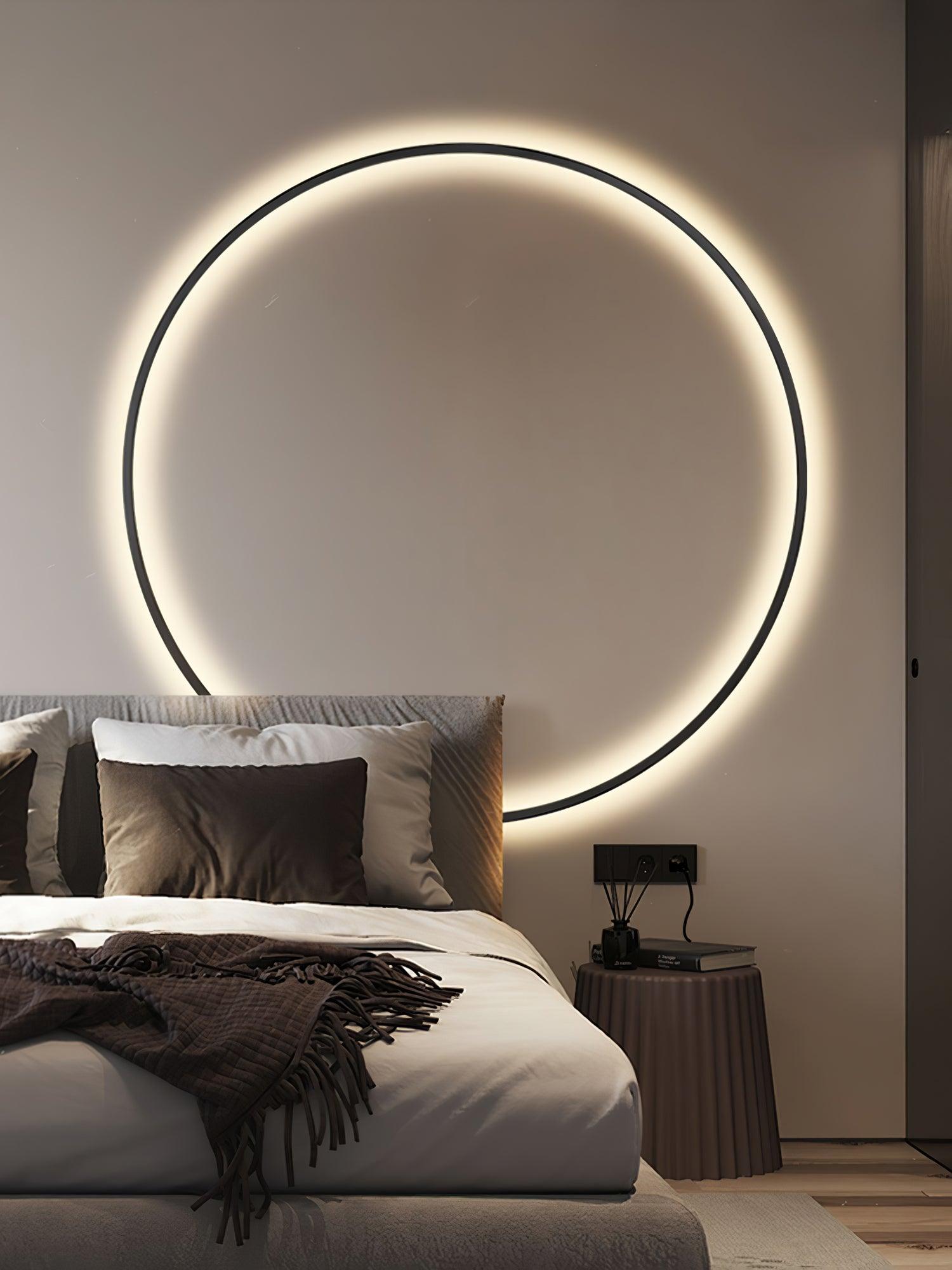 Ring Shaped LED Wall Light - Dia 15cm x H 16cm Brass, Hardwired Wall Sconce, detail 25