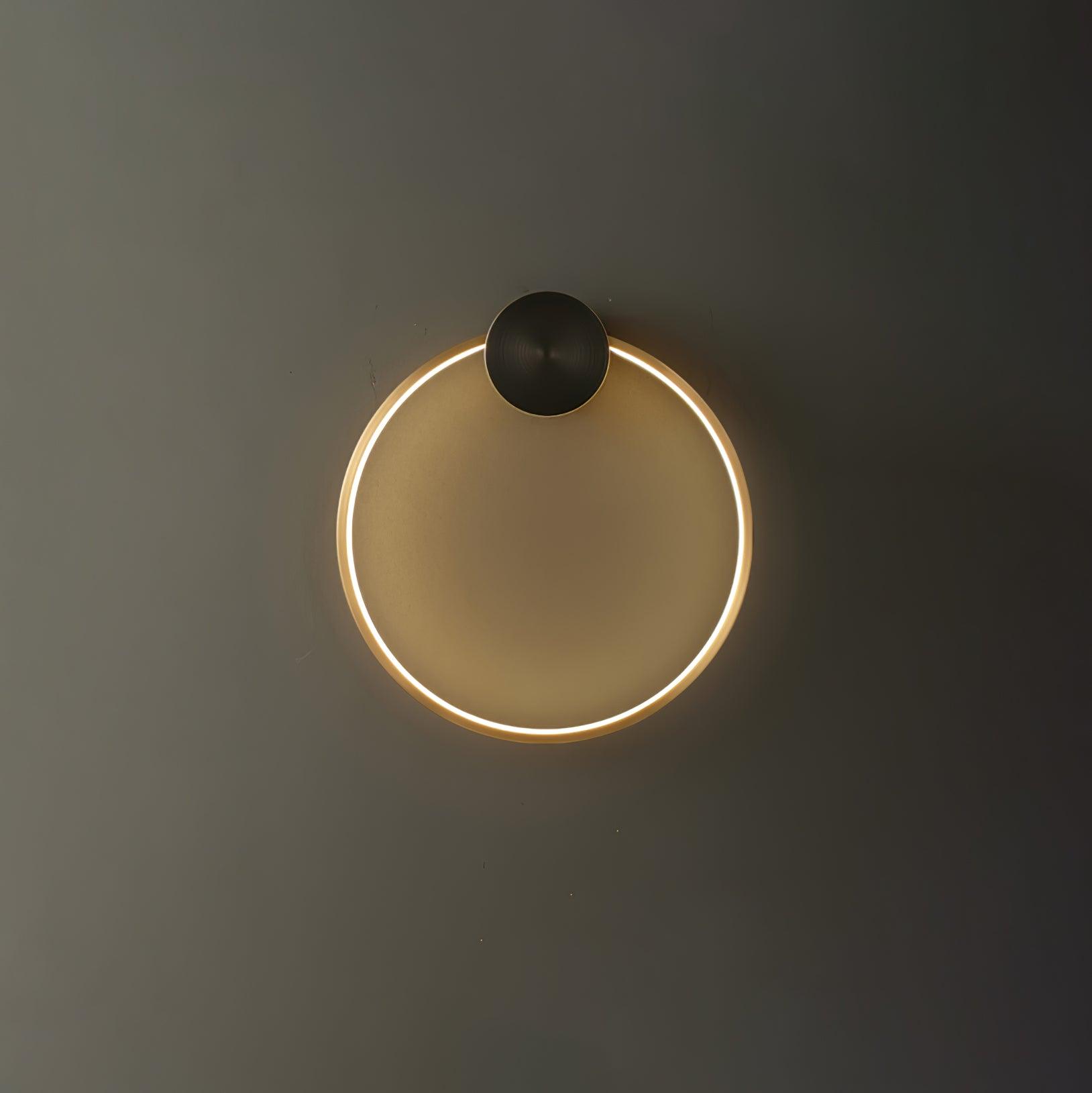 Ring Shaped LED Wall Light - Dia 15cm x H 16cm Brass, Hardwired Wall Sconce, detail 27