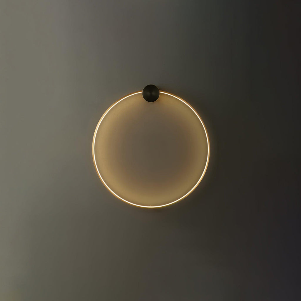 Ring Shaped LED Wall Light - Dia 15cm x H 16cm Brass, Hardwired Wall Sconce, detail 29