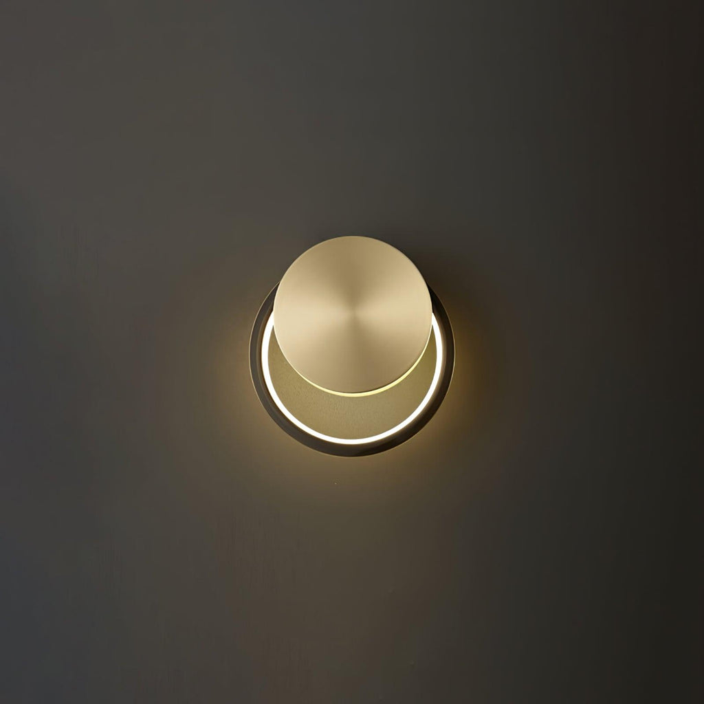Ring Shaped LED Wall Light - Dia 15cm x H 16cm Brass, Hardwired Wall Sconce, detail 9