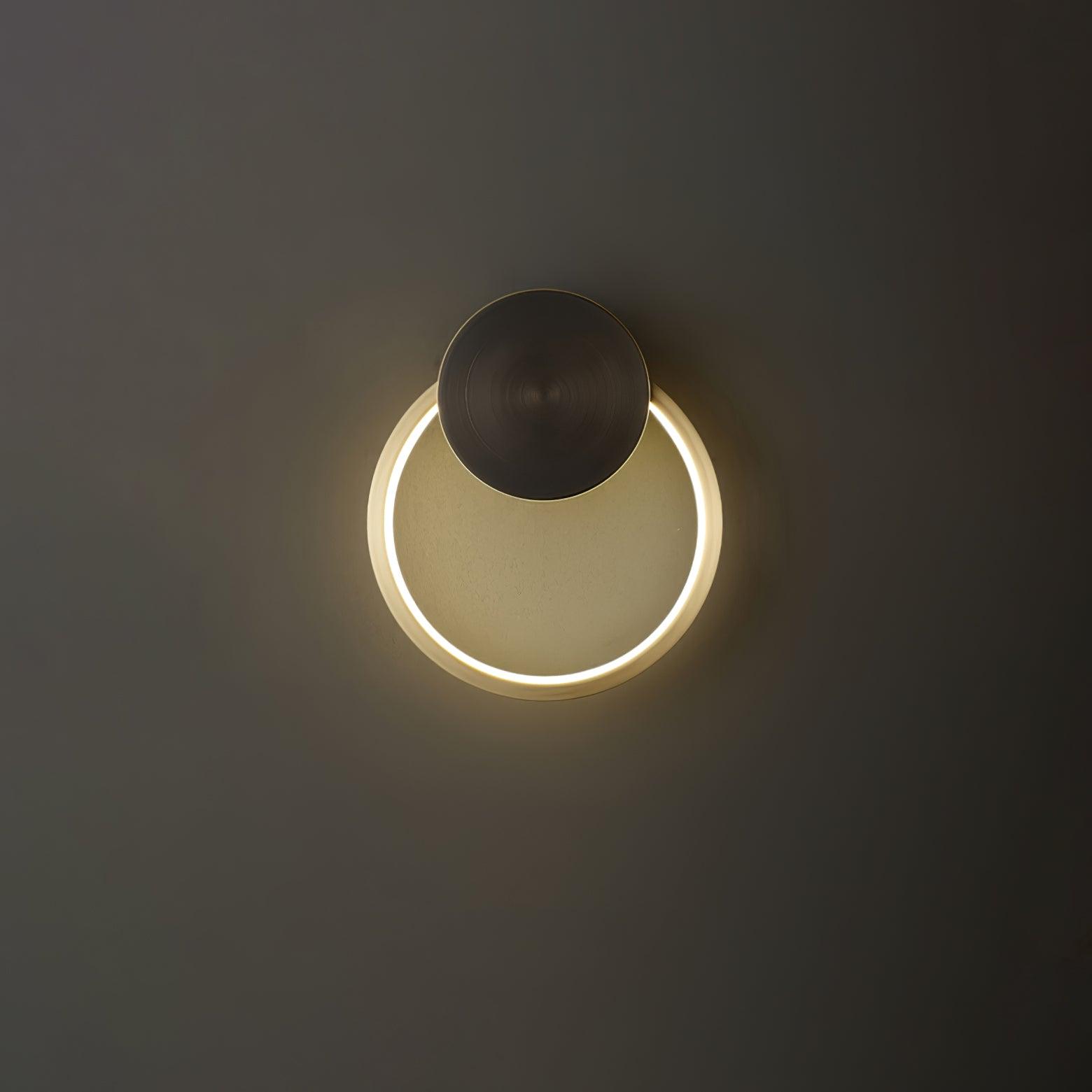 Ring Shaped LED Wall Light - Dia 15cm x H 16cm Brass, Hardwired Wall Sconce, detail 10