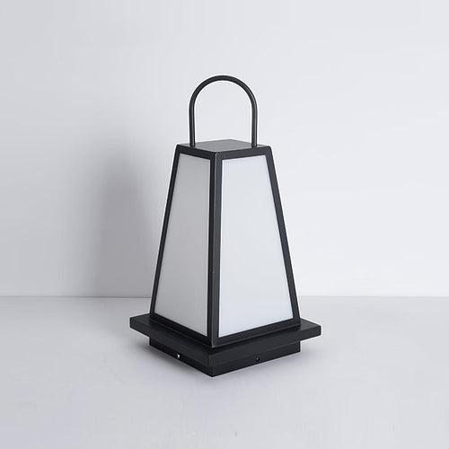 Acrylic Roam Lantern Garden Lamp, Bedside Table Lamp, Stainless Steel, ∅ 9.8″ x H 19.7″