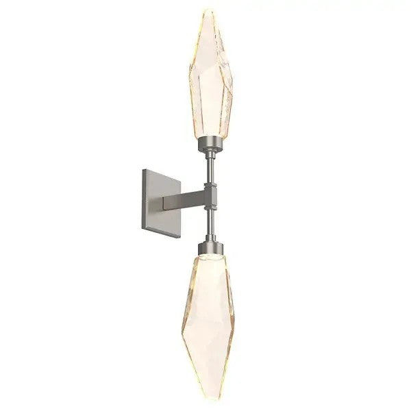 Rocast Crystal Double Wall Light, Bedroom Wall Sconce, detail 4