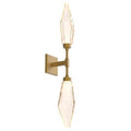 Rocast Crystal Double Wall Light, Bedroom Wall Sconce, Metal, 6.5" D