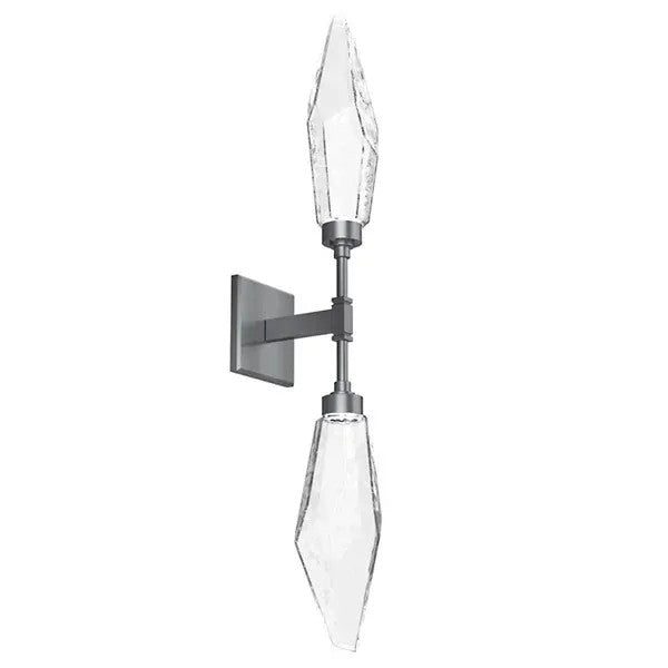 Rocast Crystal Double Wall Light, Bedroom Wall Sconce, detail 7