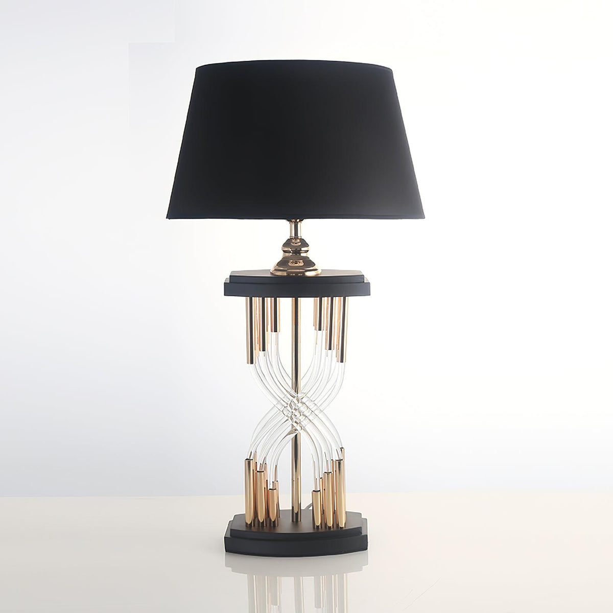 Rock And Rule Table Light, Bedside Table Lamp, Metal, ∅ 15.7″ x H 31.4″
