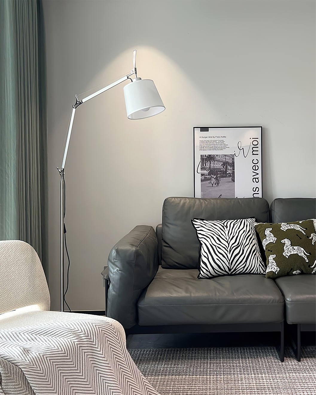 Rocker Contemporary Standing Floor Light, Floor Lamp, detail 12