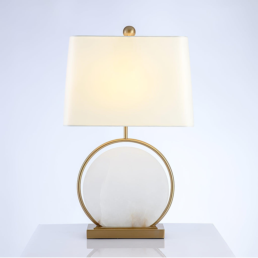 Roma White Marble Table Light, Bedside Table Lamp, detail 3