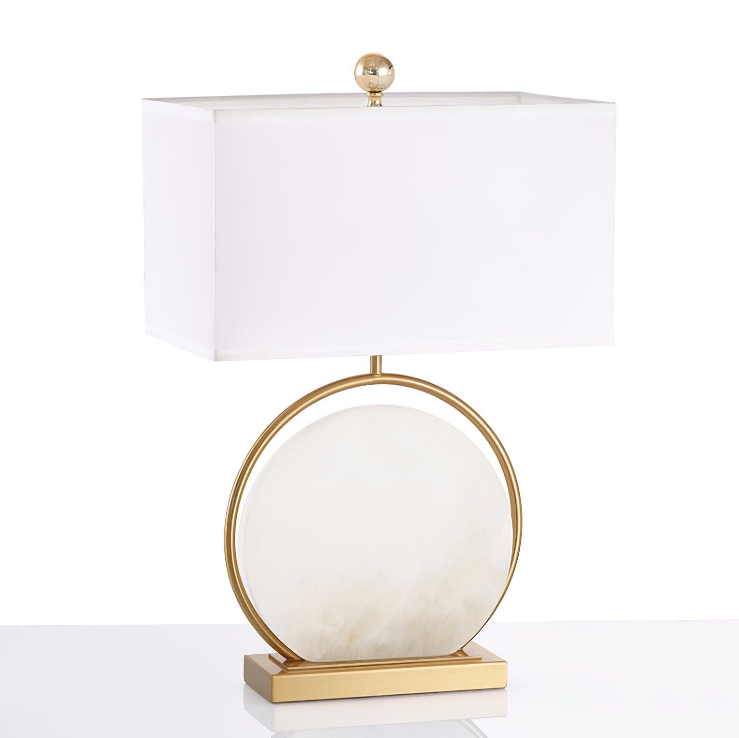 Roma White Marble Table Light, Bedside Table Lamp, detail 4