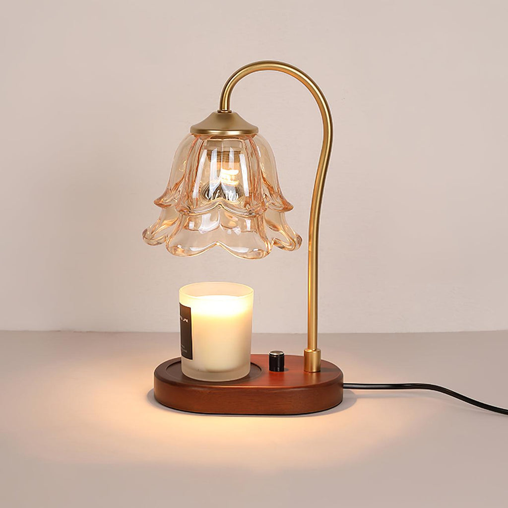 Glass Romantic Warmer Lamp, Bedside Table Lamp, detail 2