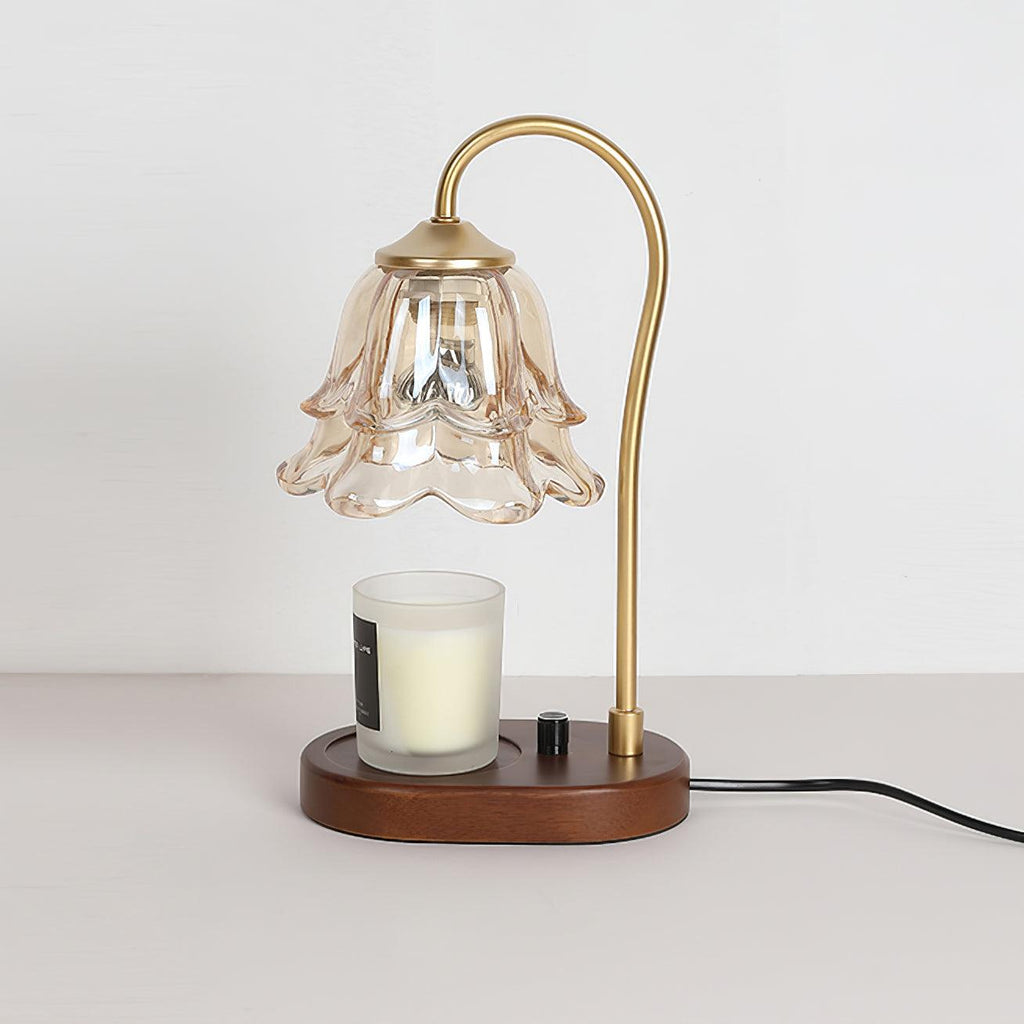 Glass Romantic Warmer Lamp, Bedside Table Lamp, detail 5