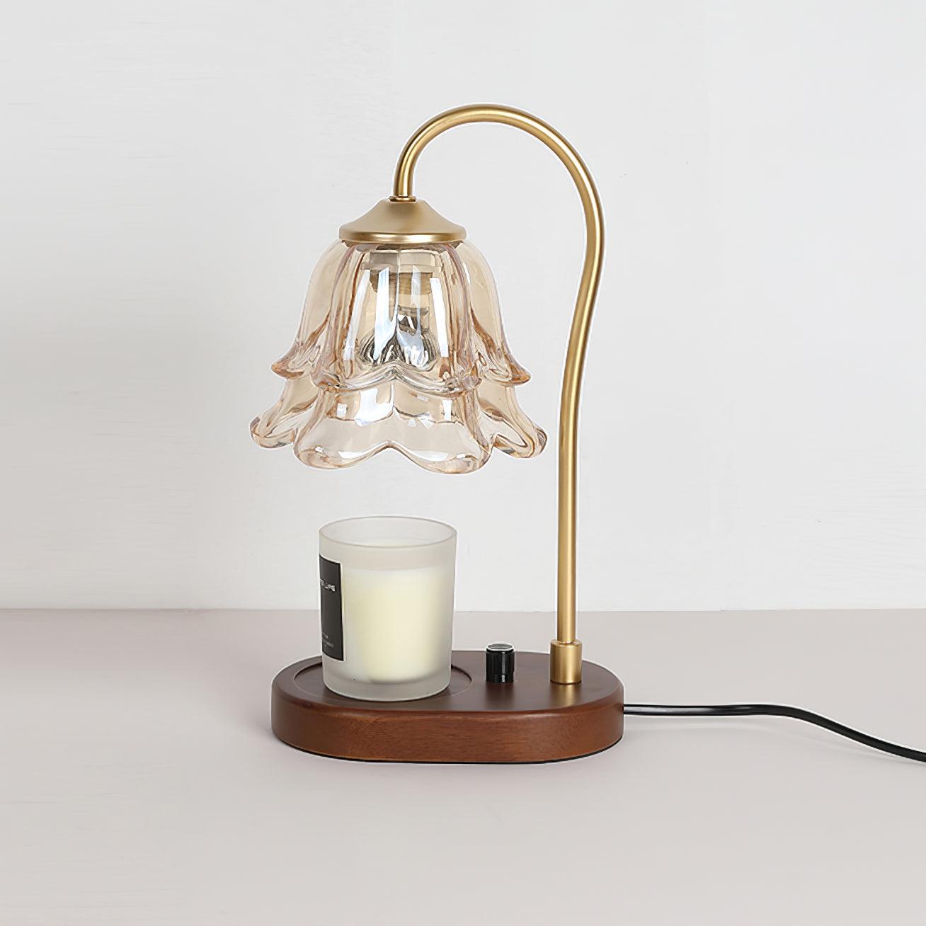 Glass Romantic Warmer Lamp, Bedside Table Lamp, detail 5