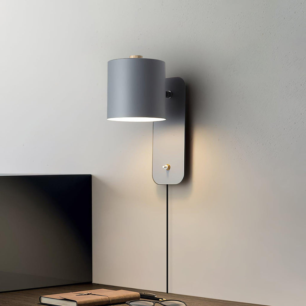 Rotatable Cylinder Plug-In Wall Light, Plug-In Wall Sconce, detail 3