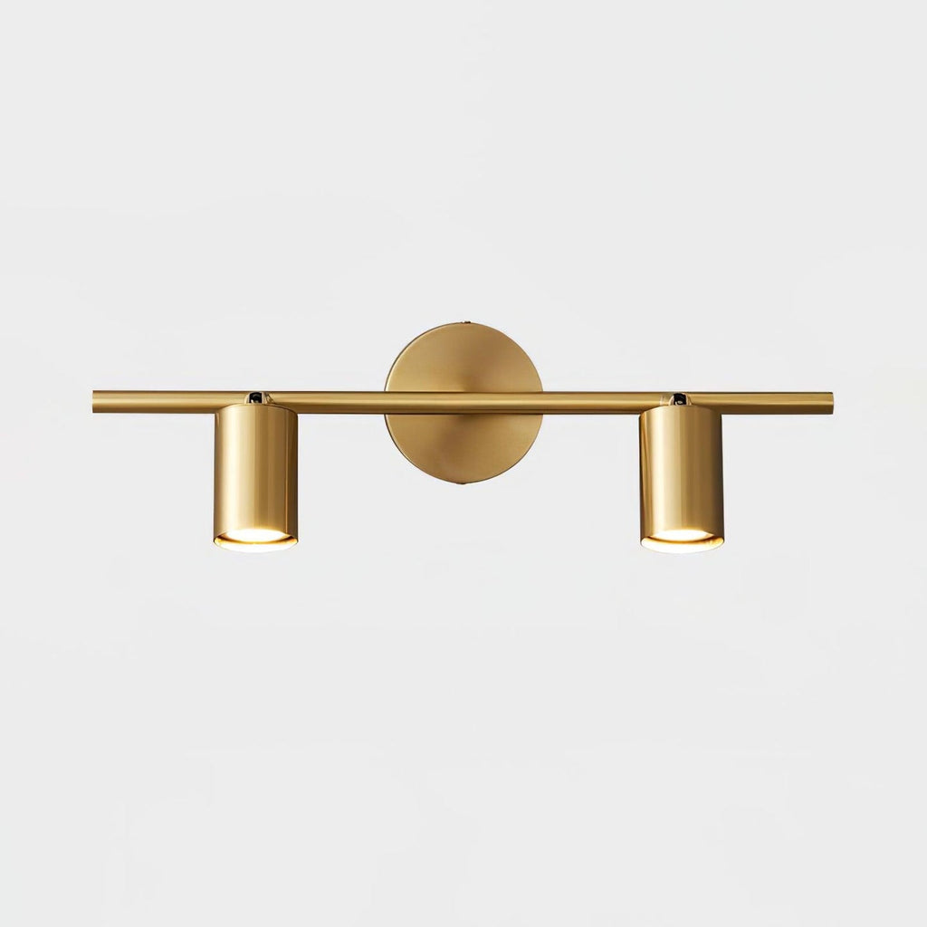 Rotatable Spotlight Sconce Wall Light, Hardwired Wall Sconce, Brass, 2 heads Size: L 50cm x H