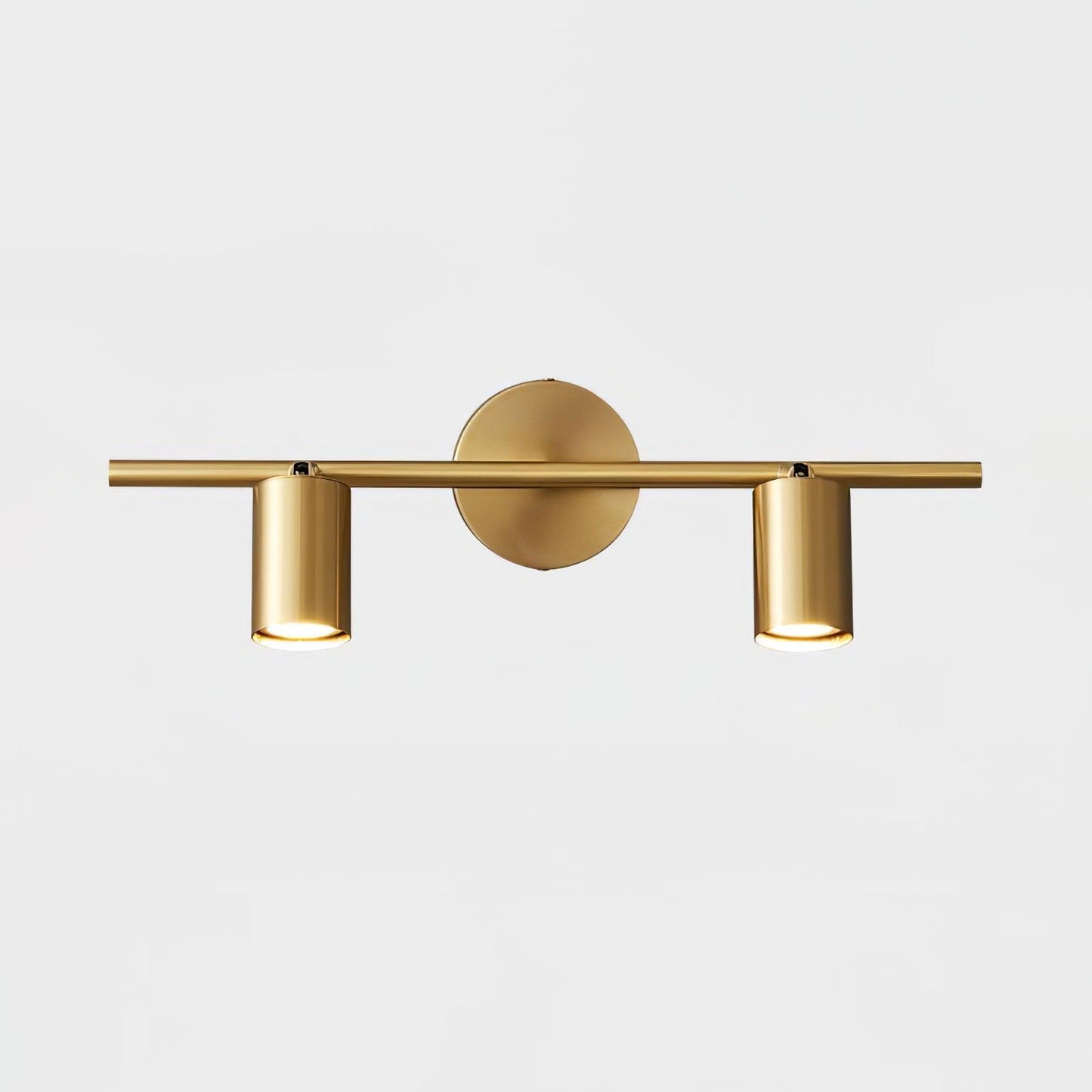 Rotatable Spotlight Sconce Wall Light, Hardwired Wall Sconce, Brass, 2 heads Size: L 50cm x H