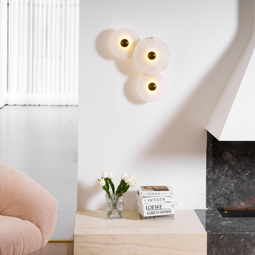 Nayra Alabaster Wall Light, Hardwired Wall Sconce, detail 68