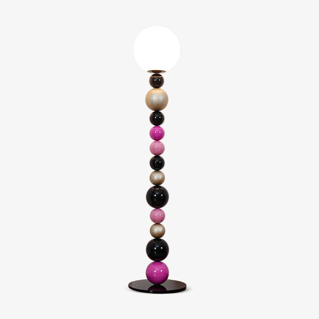 Circular Balls Stacking Floor Light, Floor Lamp, Metal, ∅ 11.8″ x H 53.9″