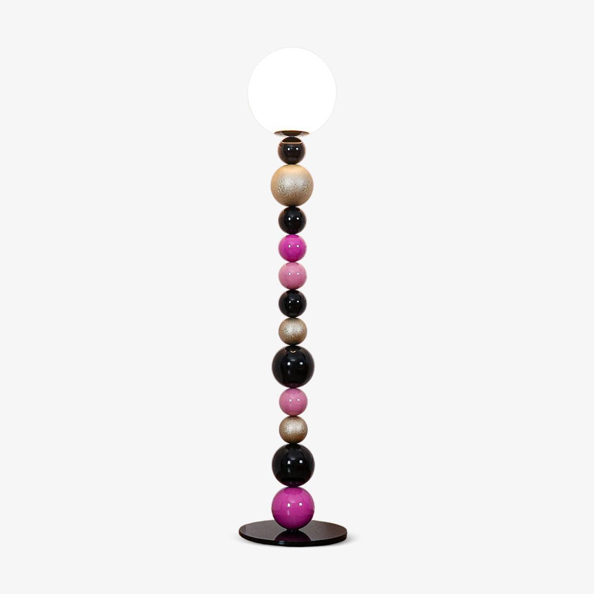 Circular Balls Stacking Floor Light, Floor Lamp, Metal, ∅ 11.8″ x H 53.9″