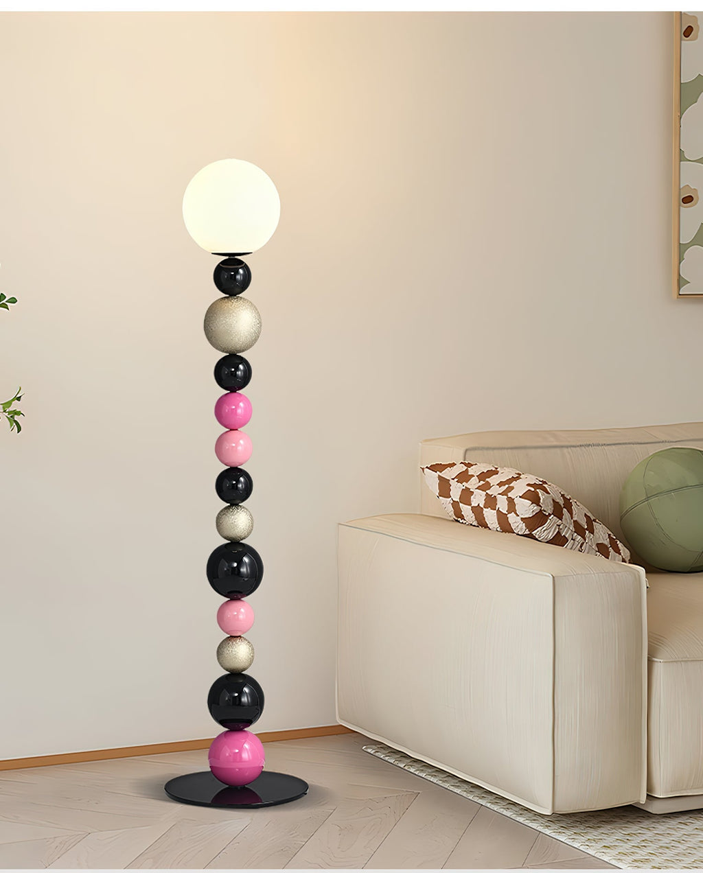 Circular Balls Stacking Floor Light, Floor Lamp, detail 2