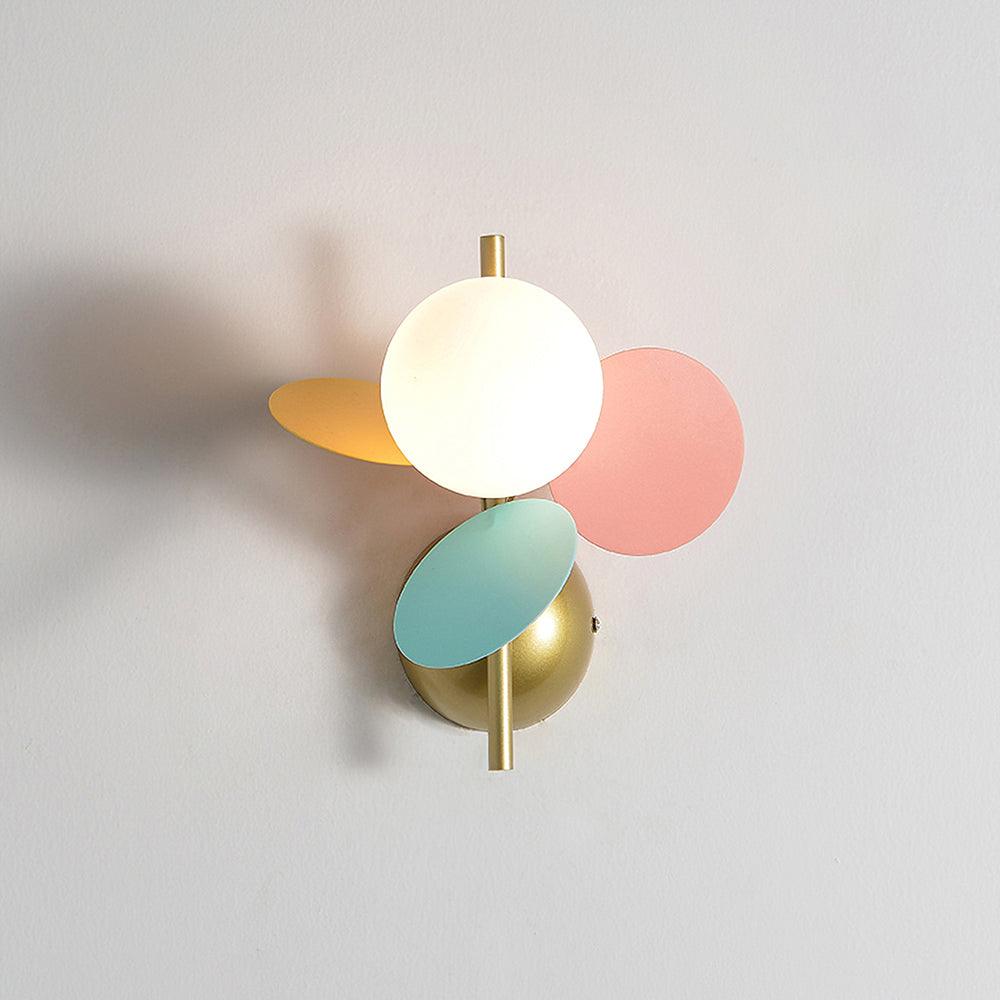 Circular Macaron Wall Light, Hardwired Wall Sconce, Metal, Dia 23.5cm x H 25cm