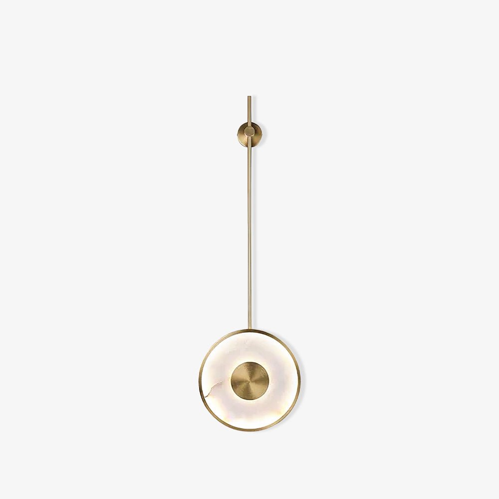 Circular Alabaster Wall Light, Hardwired Wall Sconce, detail 13