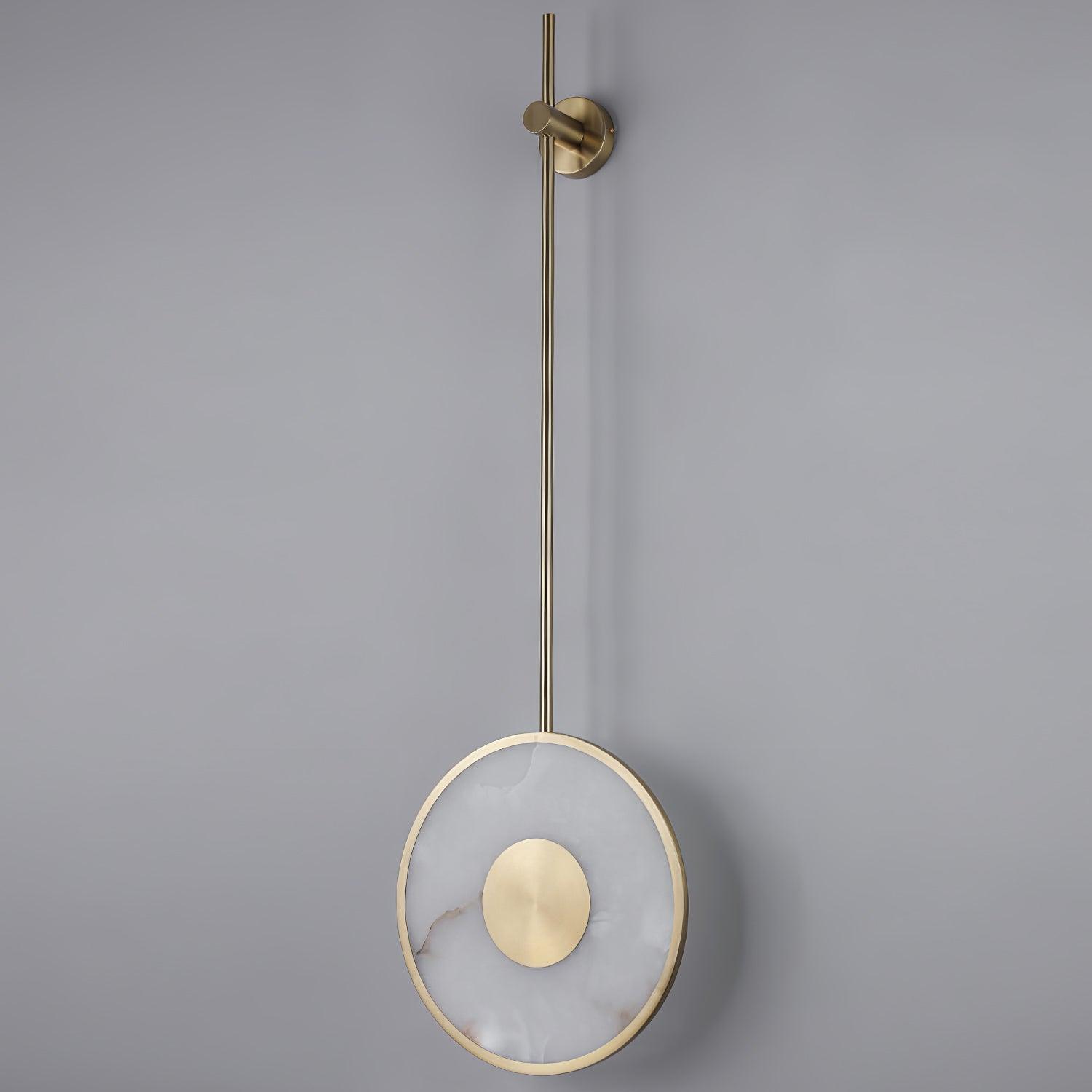Circular Alabaster Wall Light, Hardwired Wall Sconce, detail 10