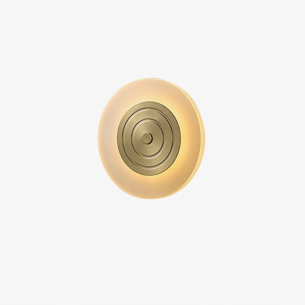 Circular Moon Wall Light, Wall Sconce, Brass, Dia 17cm x H 17cm