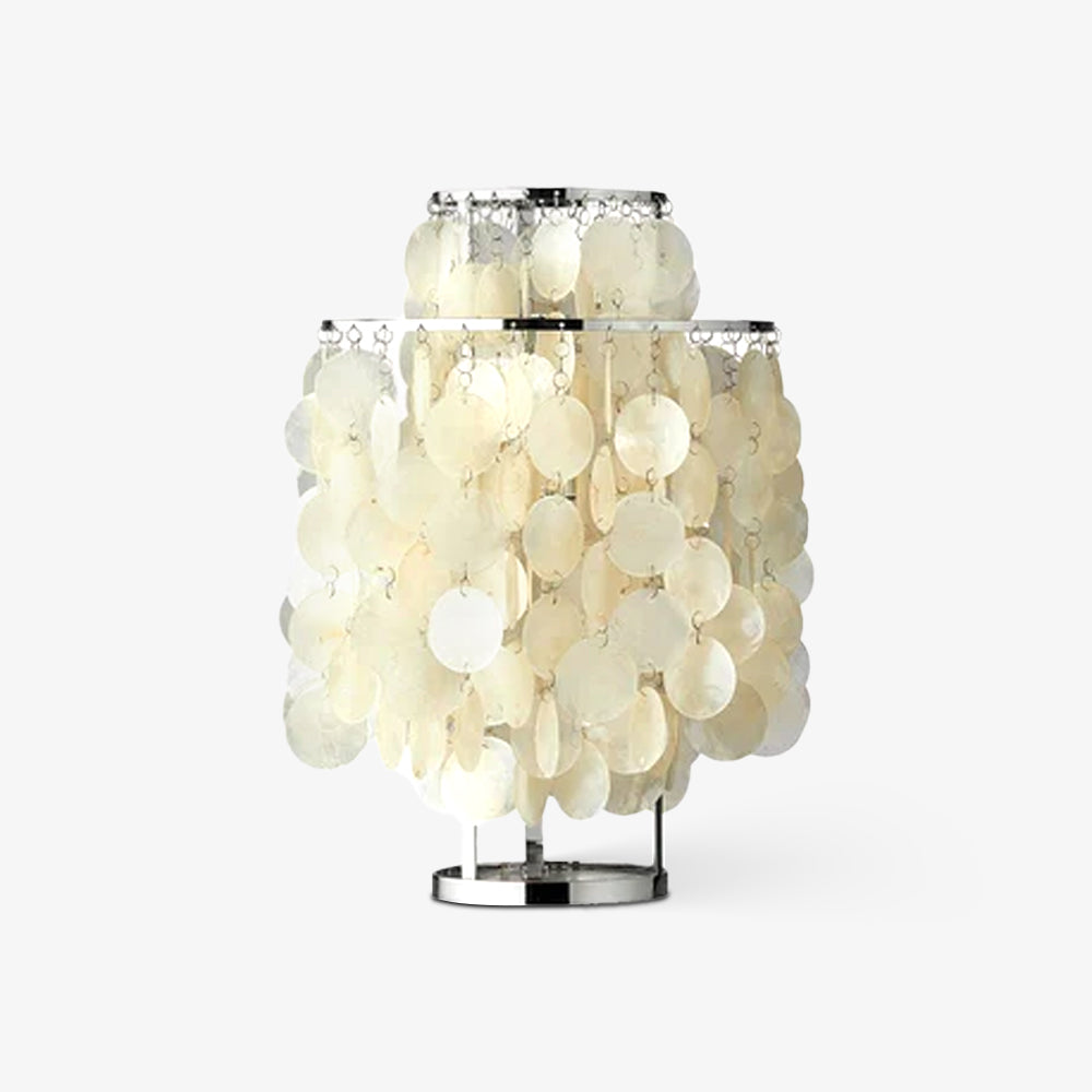 Circular Shell Table Light, Bedside Table Lamp, detail 29
