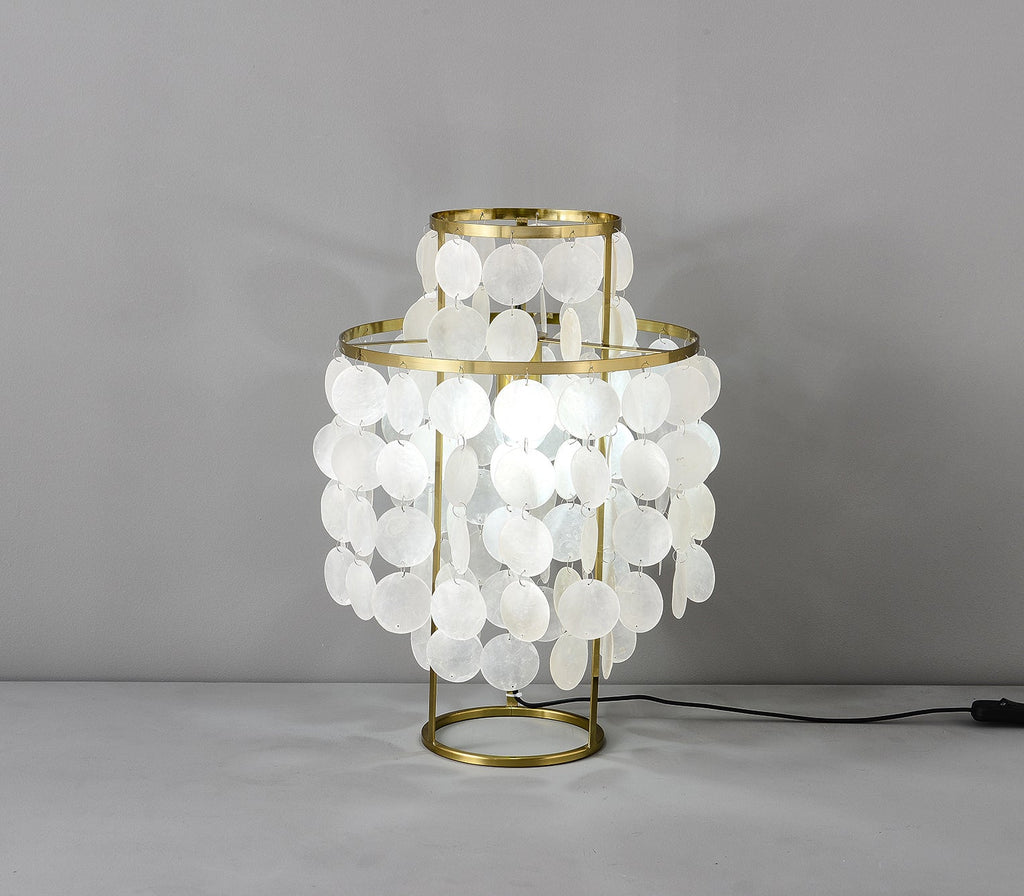 Circular Shell Table Light, Bedside Table Lamp, detail 47