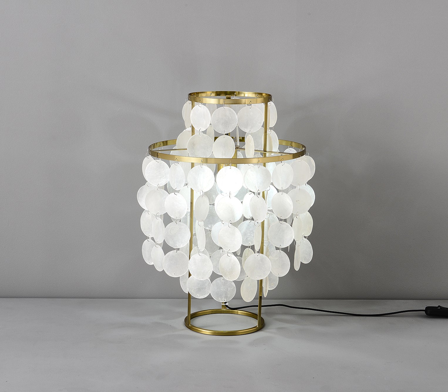 Circular Shell Table Light, Bedside Table Lamp, detail 47