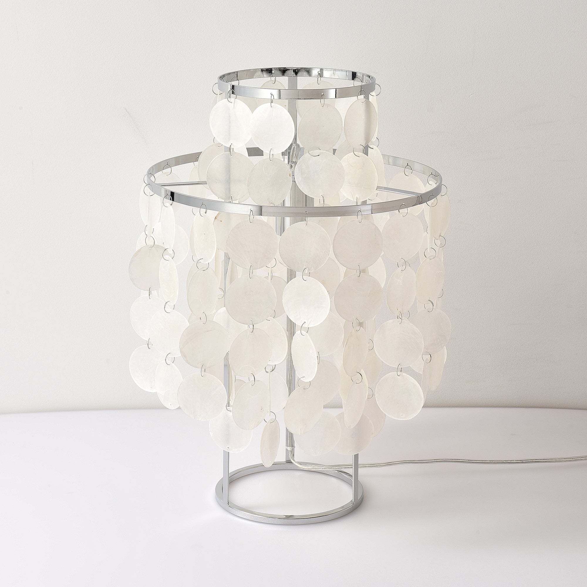 Circular Shell Table Light, Bedside Table Lamp, detail 50
