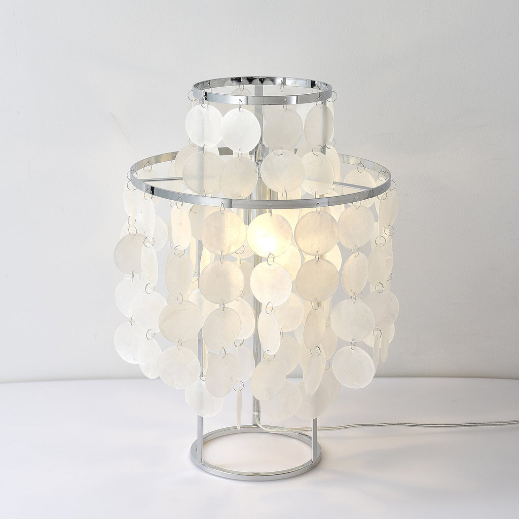 Circular Shell Table Light, Bedside Table Lamp, detail 51