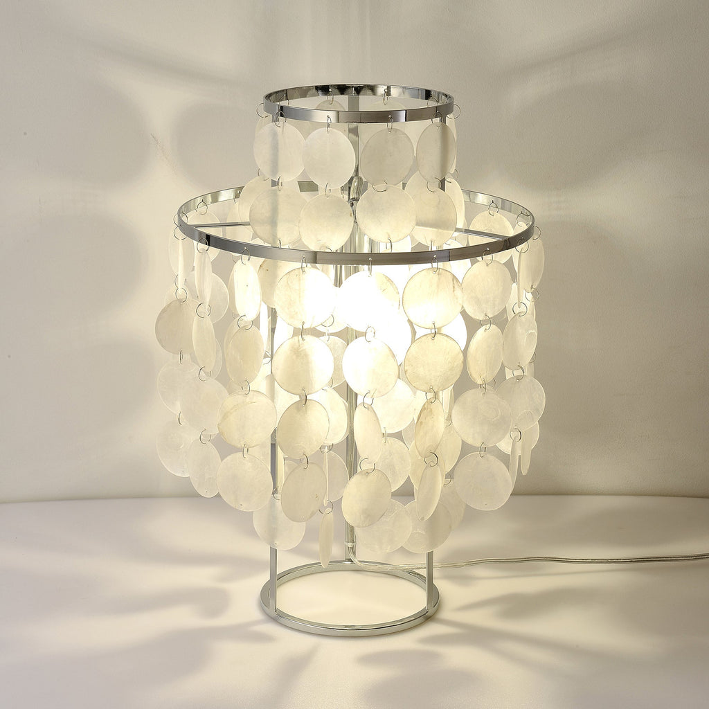 Circular Shell Table Light, Bedside Table Lamp, detail 35