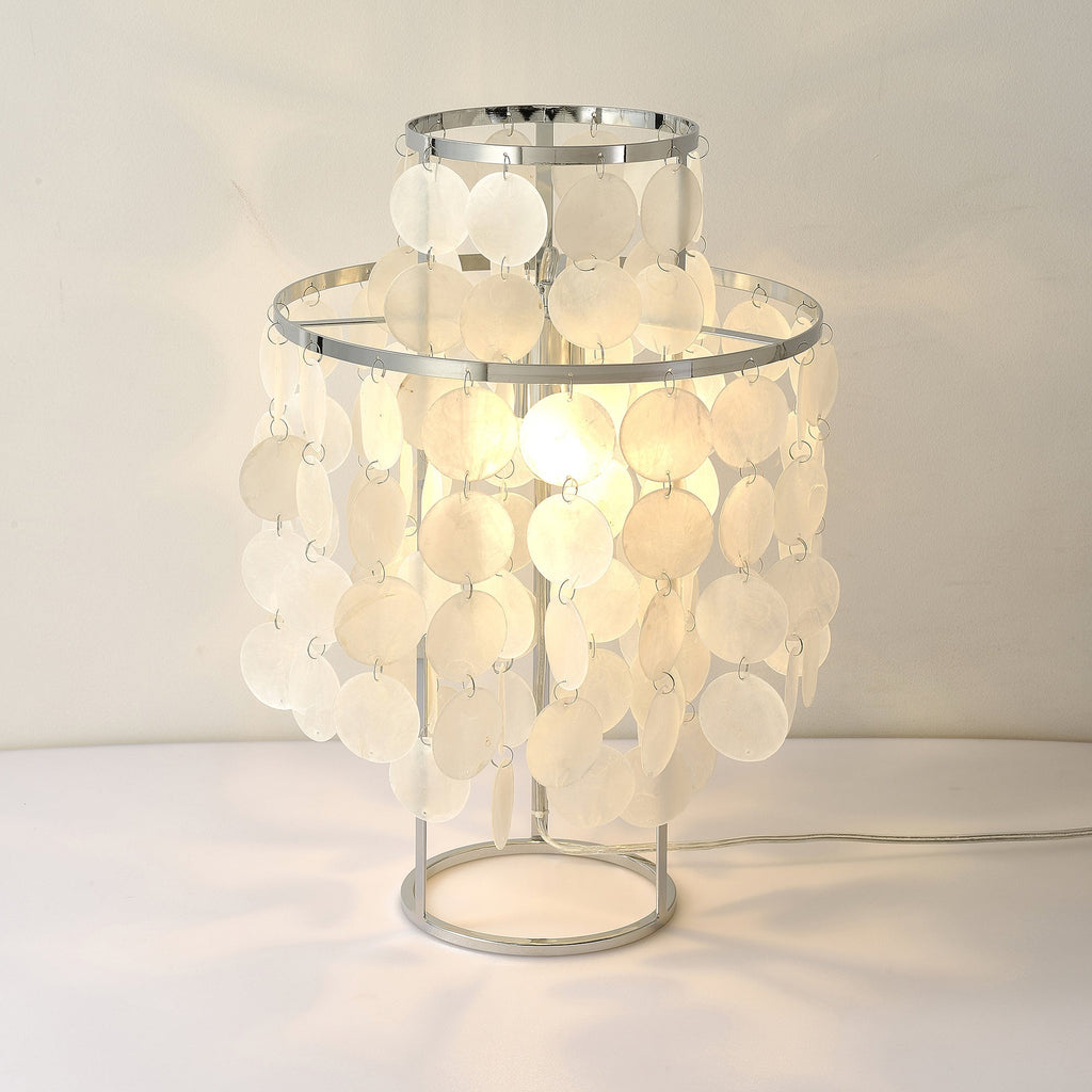 Circular Shell Table Light, Bedside Table Lamp, detail 33