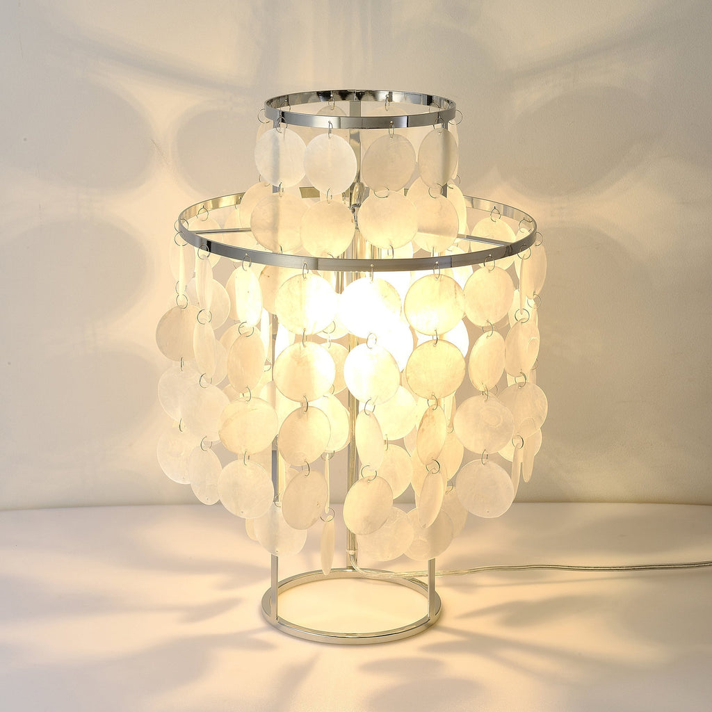 Circular Shell Table Light, Bedside Table Lamp, detail 52