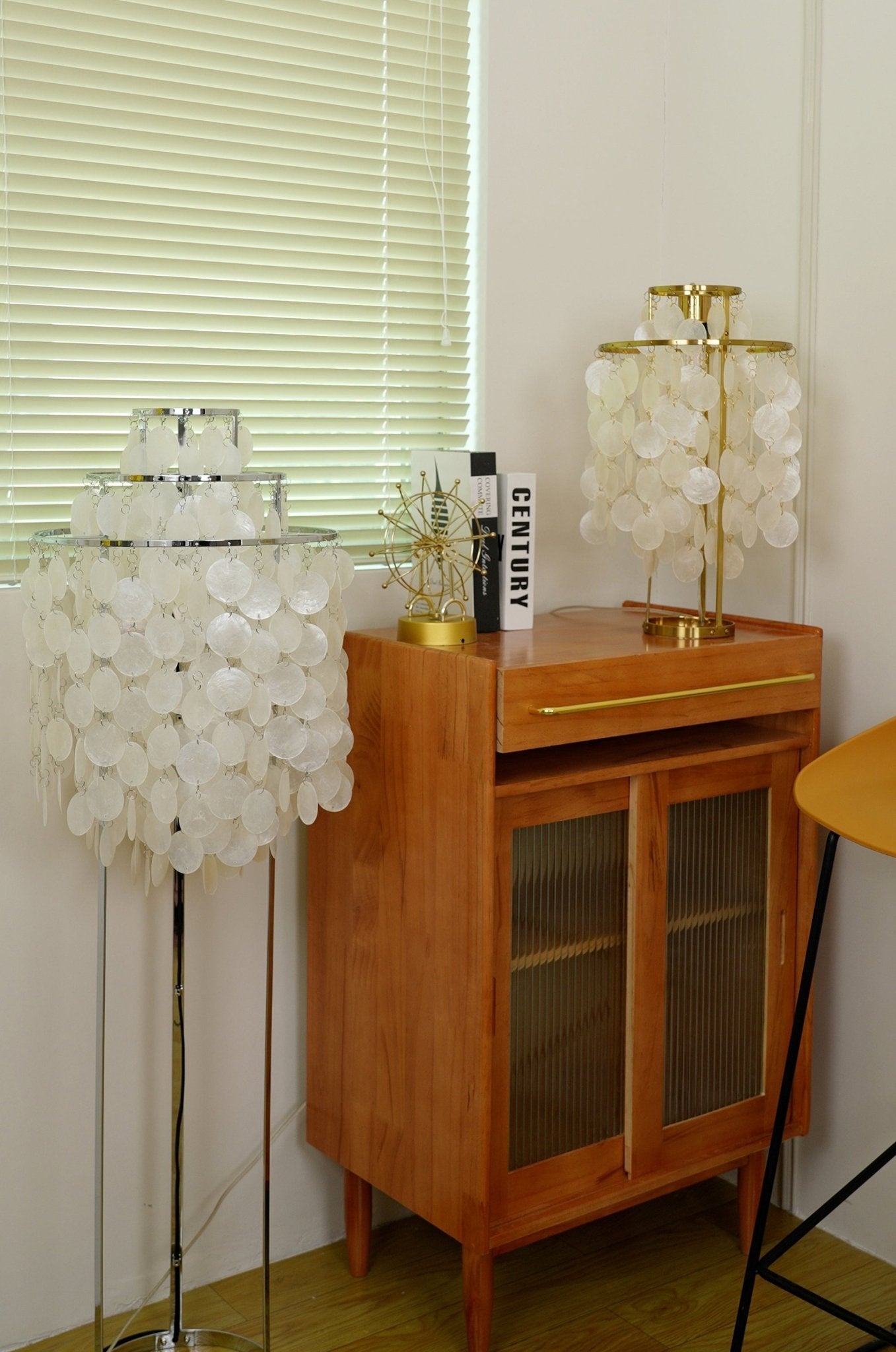 Circular Shell Table Light, Bedside Table Lamp, detail 41