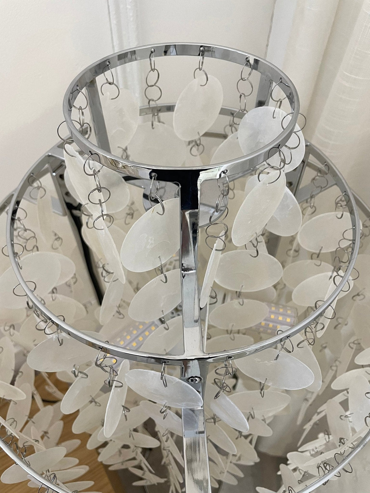 Circular Shell Table Light, Bedside Table Lamp, detail 43