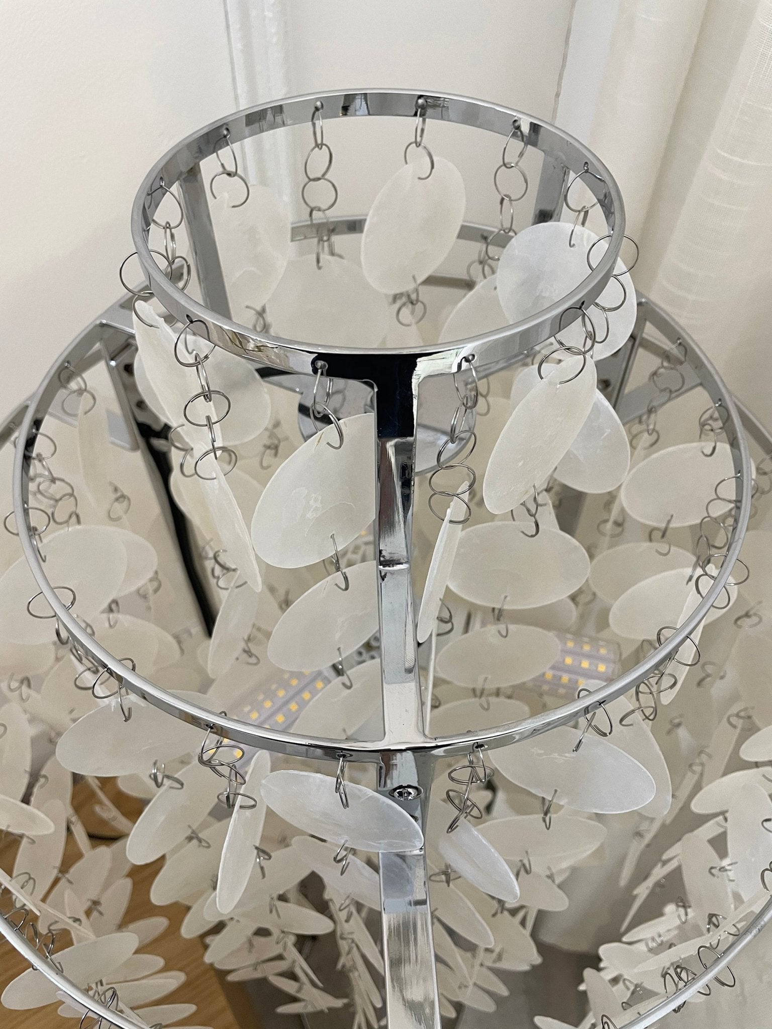 Circular Shell Table Light, Bedside Table Lamp, detail 43