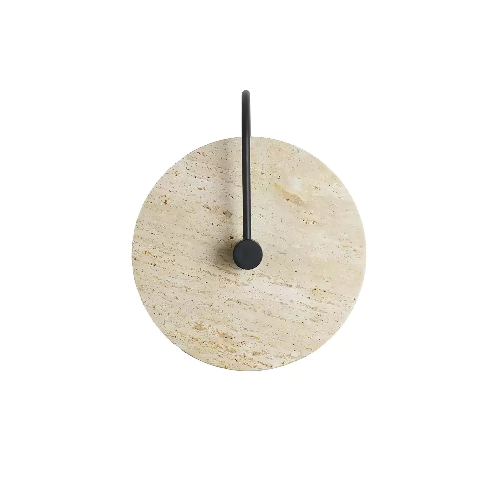 Circular Travertine Wall Light, Hardwired Wall Sconce, detail 20