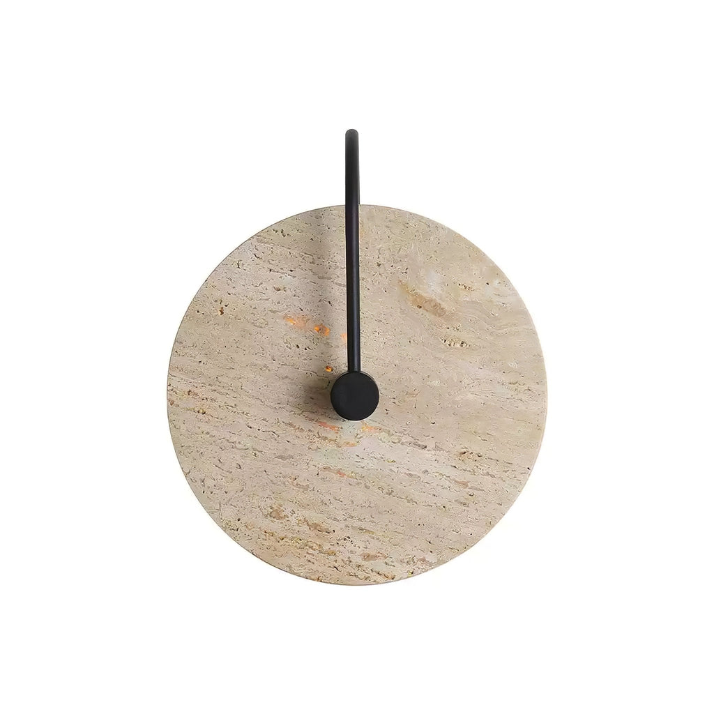 Circular Travertine Wall Light, Hardwired Wall Sconce, detail 13