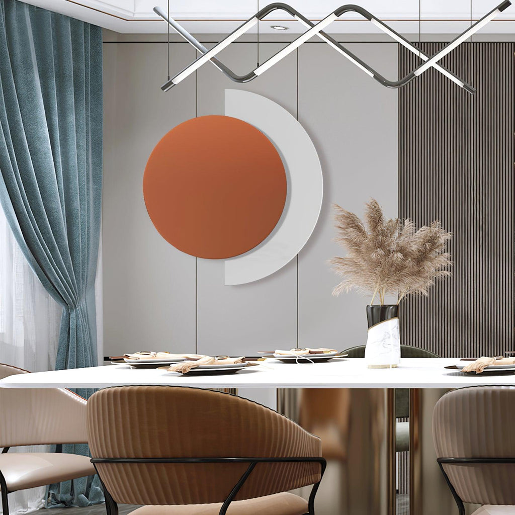 Rounded Abstract Art Wall Light, Bedroom Wall Sconce, detail 8