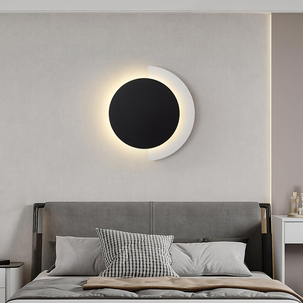 Rounded Abstract Art Wall Light, Bedroom Wall Sconce, detail 3