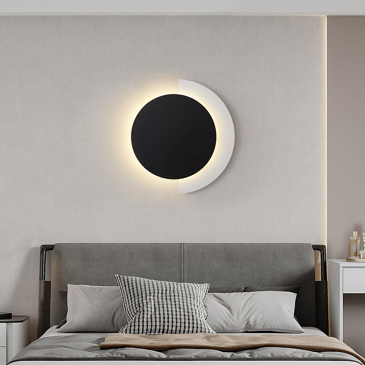 Rounded Abstract Art Wall Light, Bedroom Wall Sconce, detail 3