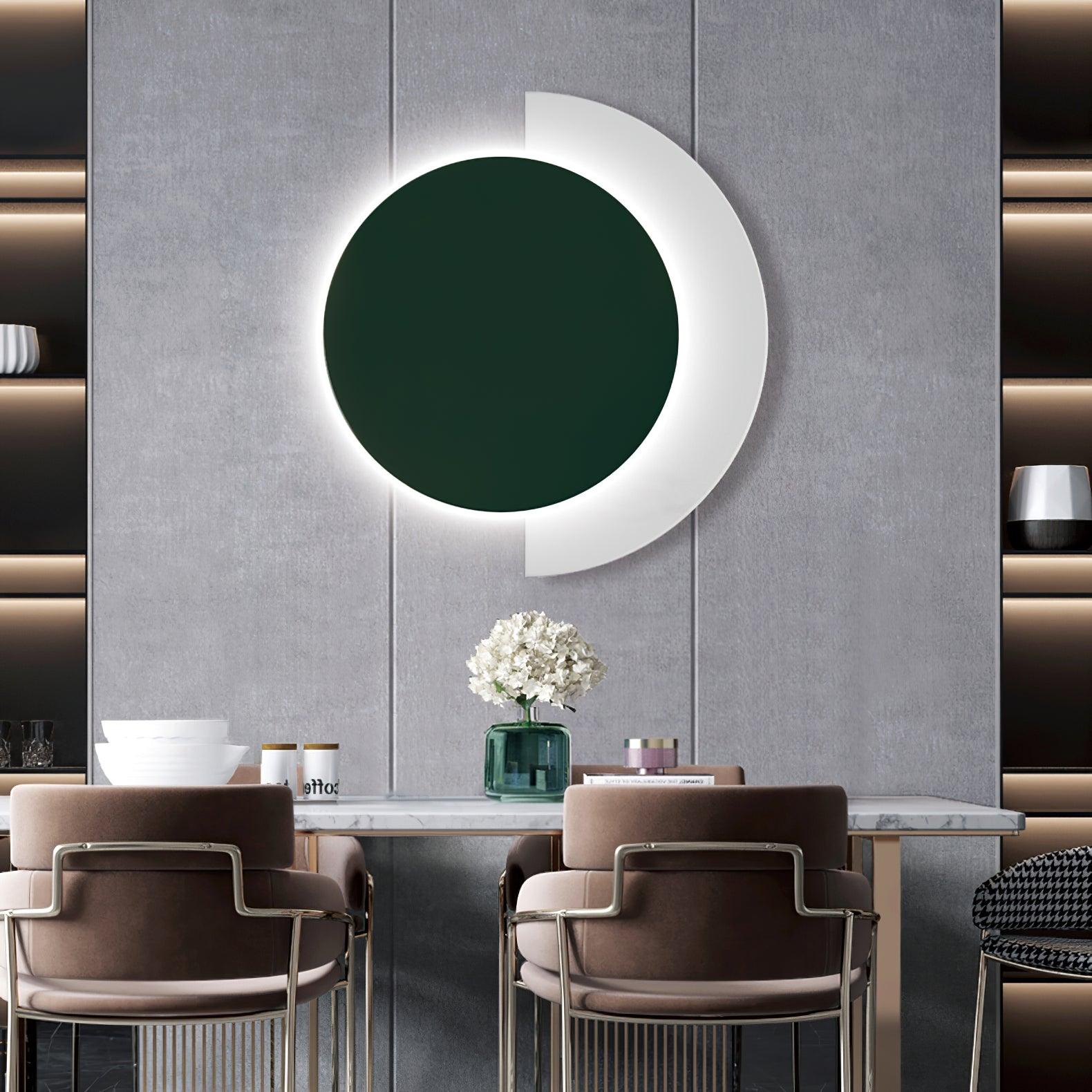 Rounded Abstract Art Wall Light, Bedroom Wall Sconce, detail 9