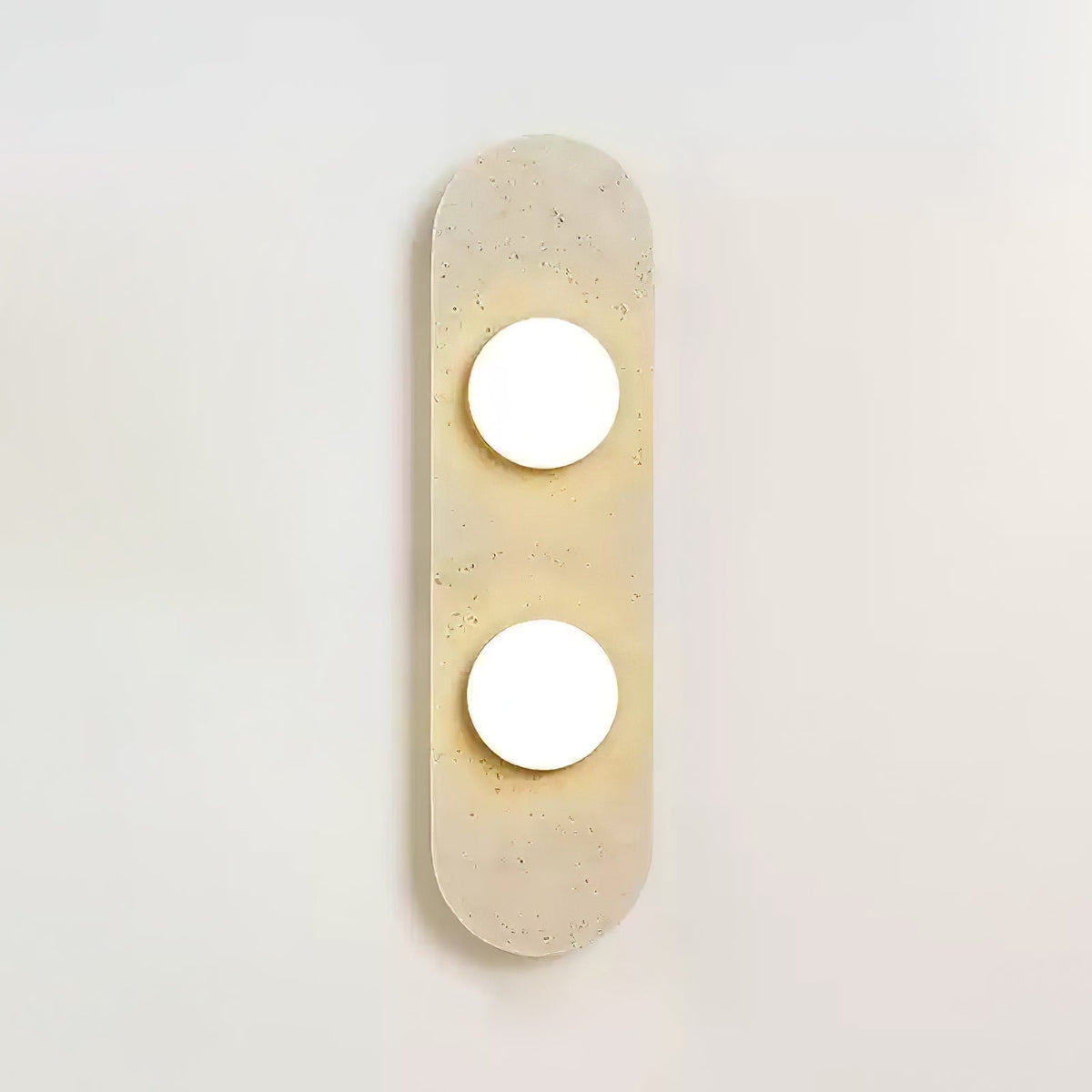 Rounded Travertine Wall Light, Hardwired Wall Sconce, detail 21
